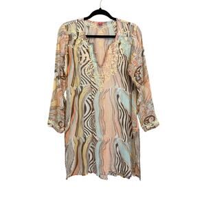 Raj Tunic Dress Brown Medium